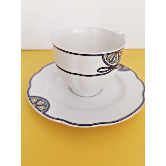 Vintage Rosenthal Grace Society Pearl China Teacup & Saucer Set Art Deco - Picture 4 of 13